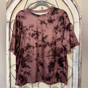 Tie-Dye Crewneck Oversized Shortsleeved Top #1186